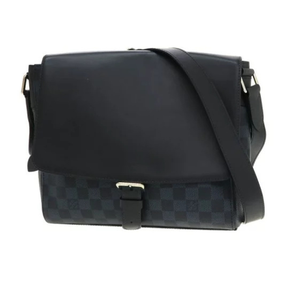 Louis Vuitton Damier Newport Messenger Crossbody Bag Canvas Leather Cobalt Blue